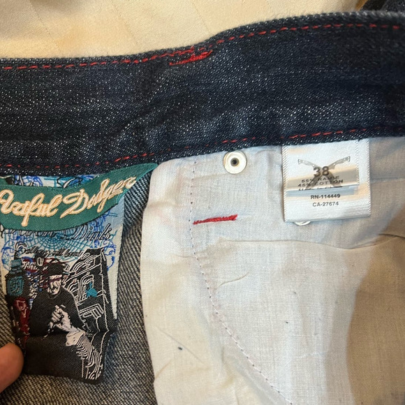 Artful Dodger Y2K Grunge Baggy Jean Shorts - Picture 5 of 5